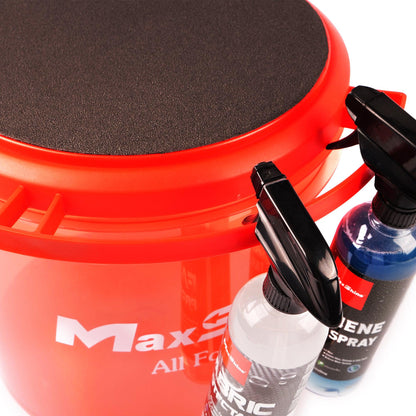 MAXSHINE Multifunction Bucket Lid Seat with Soft Foam Red or Black-Bucket Caddy-Maxshine-Detailing Shed