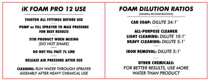 ik-foam-pro12 dilution ratio